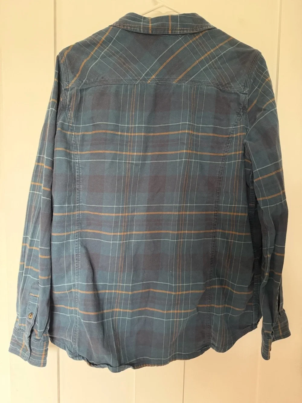 Carhartt Teal and Navy Plaid Lightweight Shirt Jacket - Picture 2 of 3